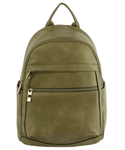 Casual Woman Backpack Travel Bag LHU438 OLIVE